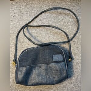 KLM Vintage Inflight Amenity Kit Crossbody Blue- Circa 2000, made in Germany